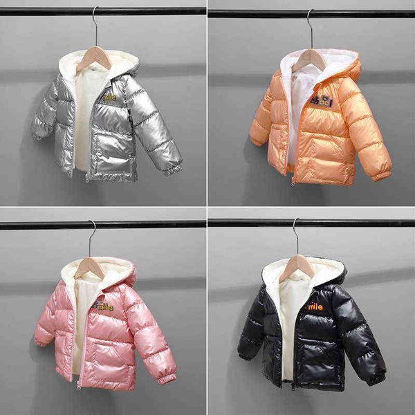 2 3 4 5 5 anos de casaco de meninas down Down Pequeno outono e inverno Mantenha a jaqueta de garotos quentes da moda com zíper da moda de moda infantil J220718