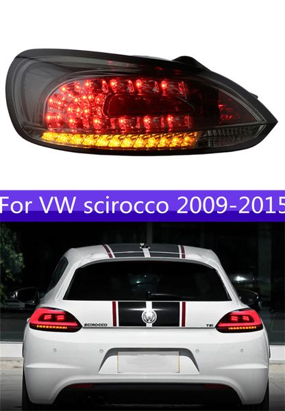 Acessórios Automotivos Lâmpada traseira para VW Scirocco LED Tail Light 2009-15 DRL Light Signal Nevoeiro Luzes Estacionamento