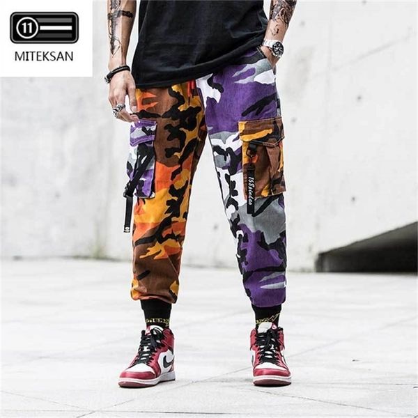 

new joggers cargo pants men streetwear camouflage fashions hip hip korean trousers casual plus size cp pants pantalones hombre t200704, Black
