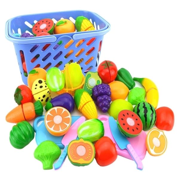 Fruit Legalt Toy Cutting Kitchen Conjuntos Finque com alimentos de plástico S UP 220725