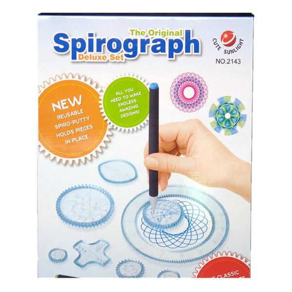 22 pezzi Spirograph Draw Set di pittura Interlocking Ingranaggi Ruote Matita Accessori Giocattolo educativo creativo per bambini