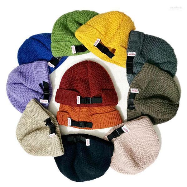 Beanie/Kafatası Kapakları Kadın Günlük Kısa Kısa Beanie Şapka Denizci Tarzı Sonbahar Kış Kavun Kapağı Şeritli Örme Şapkalar Elastik Bantlı Chur22