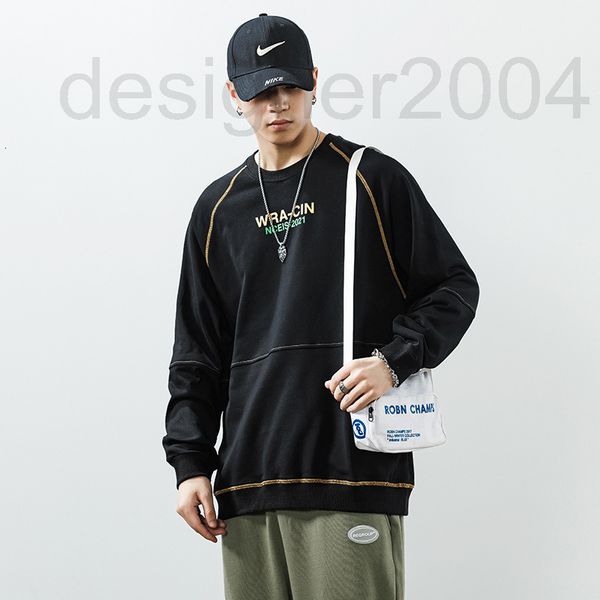 

men's hoodies & sweatshirts designer korean trendy brand new sweater men's 2021 autumn casual comfortable soft personalized and ve, Black
