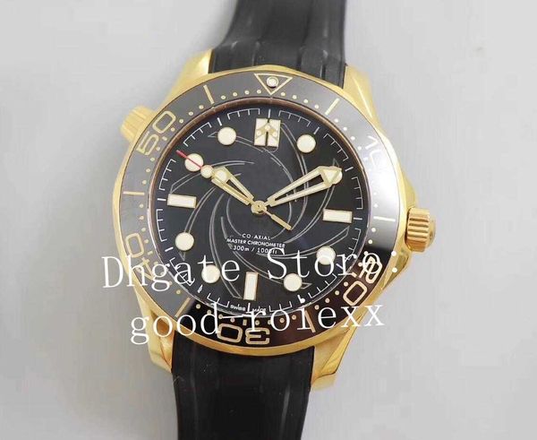

luxury yellow gold mens vs factory automatic cal.8807 watch men 300m on her majesty's secret service 50th anniversary 007 james bond wa, Slivery;brown