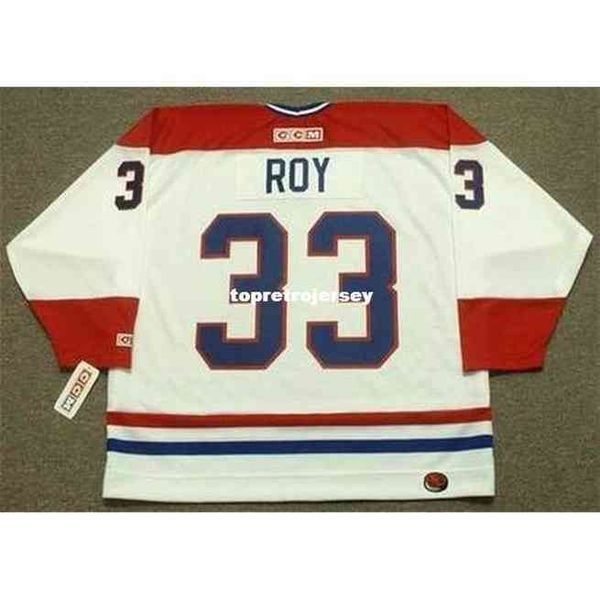 

throwback shirts mens patrick roy 1993 ccm home retro hockey jersey, Gray