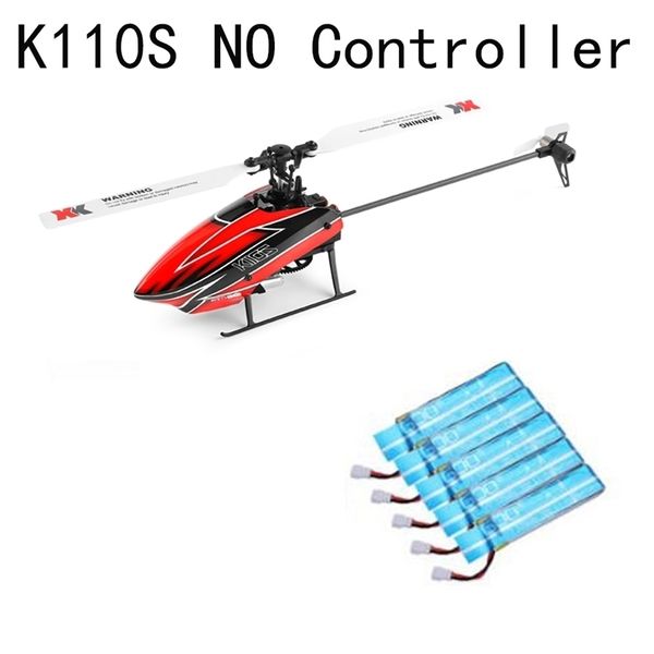 Wltoys XK K110S RC Helicóptero BNF No Controlador 6CH 3D 3D 6G Suporte para Motor Brushless Futaba S-FHSS X6 Transmissor Atualizado K110 220321
