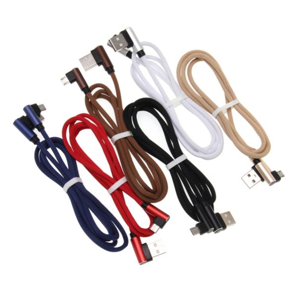 Cavi micro USB di tipo C a 90 gradi Cavo di ricarica rapida per cavo dati Cavo universale per cavo per telefono Android Xiaomi Samsung