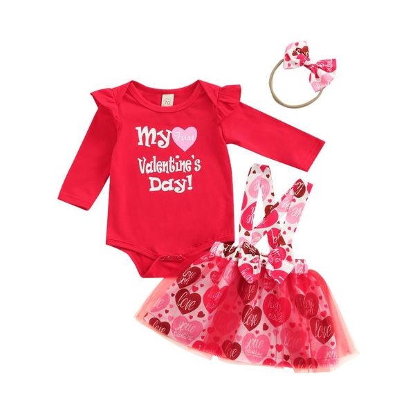 

clothing sets ma&baby 0-18m valentine's day born infant baby girls clothes set long sleeve romper bow tutu skirts outfits costumes d, White