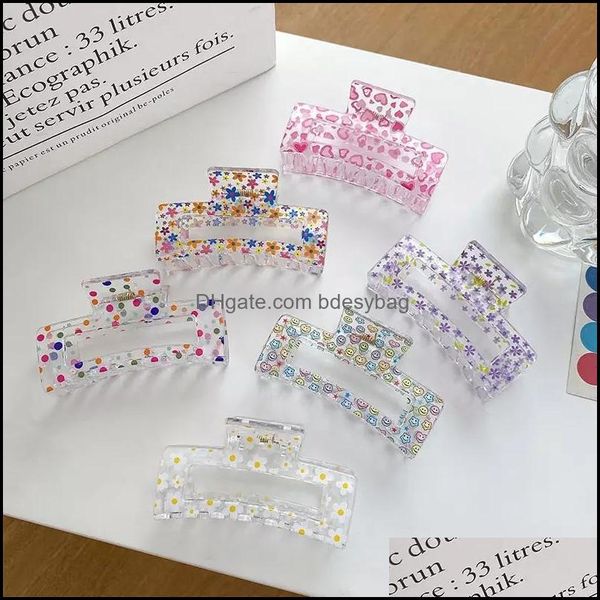 

hair clips barrettes 2022 korean fashion simple 8.5cm rec shape sweet t dhywn, Golden;silver