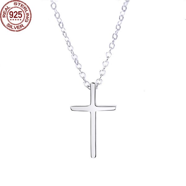 

popular new accessories 925 silver pendant necklace cross female jewelry fine fashion