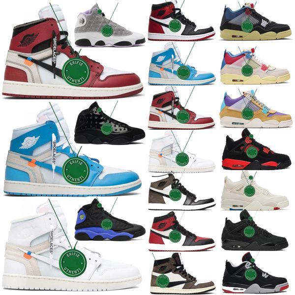 

jumpman 1 4 off basketball shoes men women 6 9 13 maxs white x unc chicago sneakers desert moss black cat bred toe houndstooth guava ice moc