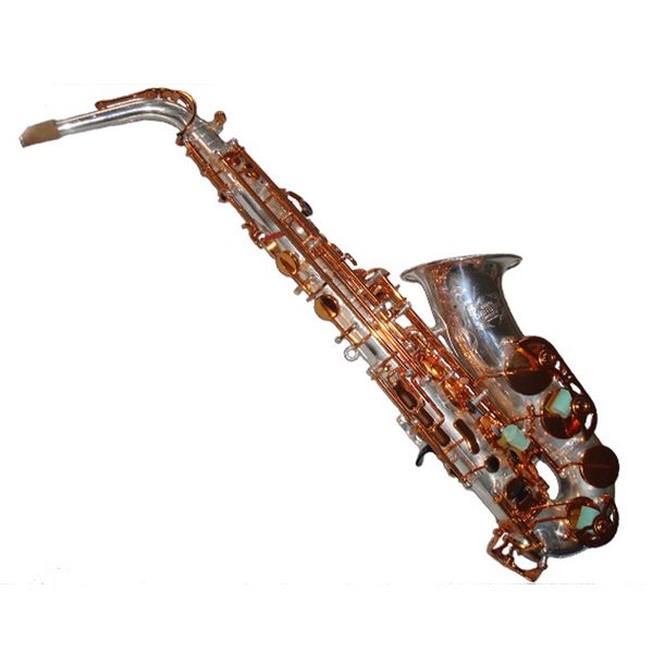 

high grade silver plated body and gold plated keys alto saxophone