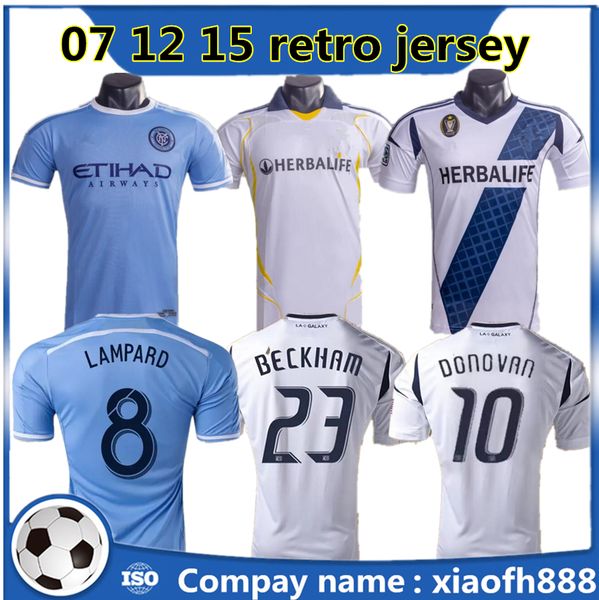 

new york city 15 retro 2012 la galaxy 07 beckham home soccer jersey lampard mix david villa pirlo special edition classic vintage football s, Black;yellow