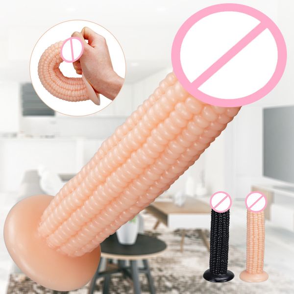 Neuer realistischer Maisdildo G-Punkt-Simulation erotisches Gelee mit superstarkem Saugnapf, sexy Spielzeug für Frau, gefälschter weiblicher Penis