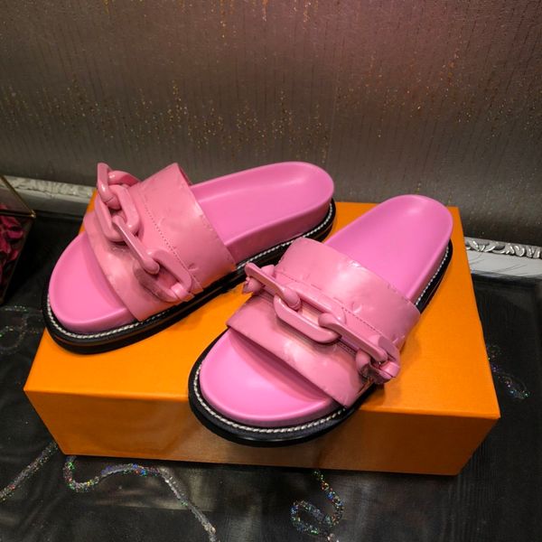 

2022 designer womens slippers sunset flat comfort mules lady luxury summer sandals beach slide flip flops, Black