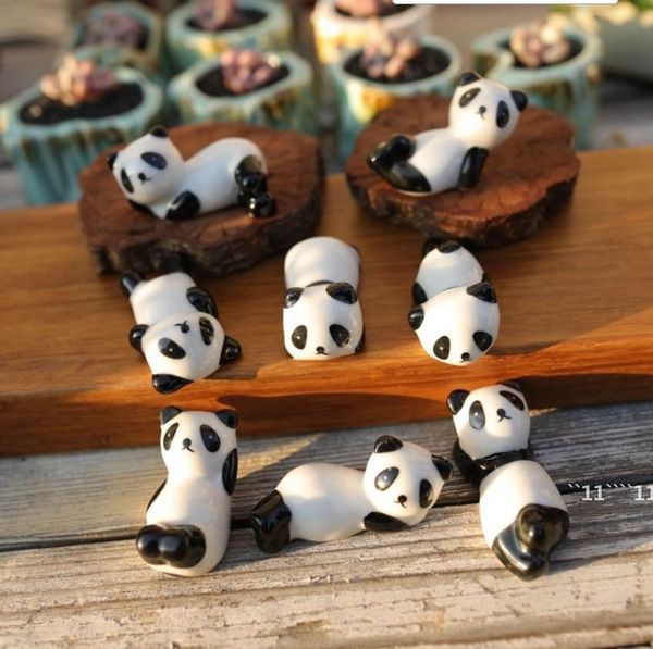 Bacchette Panda in ceramica Supporto per stand Cucchiaio in porcellana Forchetta Coltello Resto Rack Ristorante Tavolo Scrivania Decor RRB15427