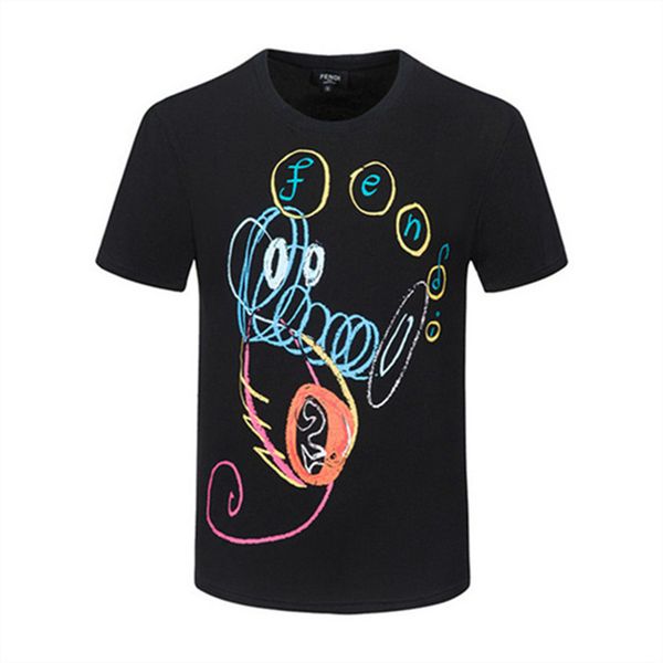 

fashionable trend luxurious versatile comfortable handsome lattice printed casual summer breathable men women clothes letters tees, Black;brown