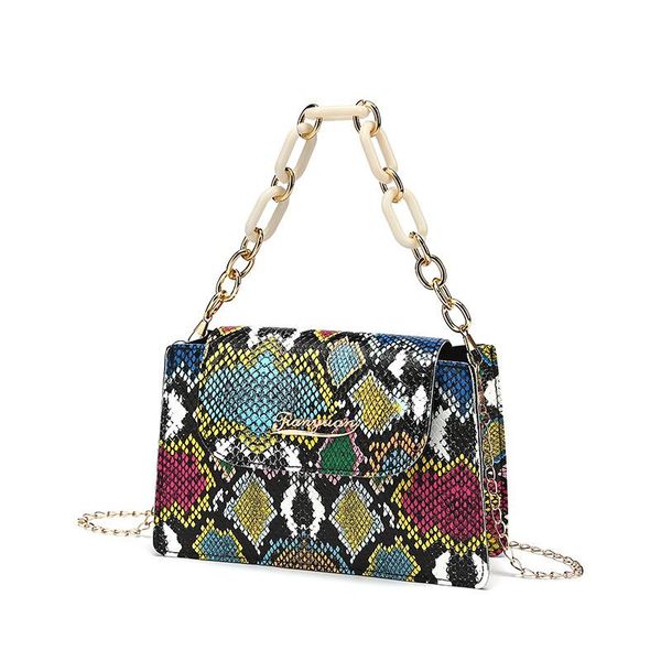 

evening bags women's bag 2022 trend chain serpentine small shoulder leather crossbody for female handbag handle mini purseevening