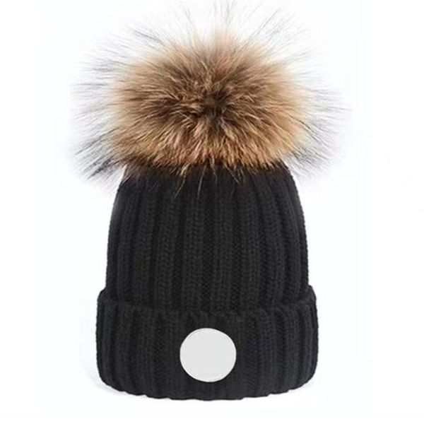 

adults thick warm winter hat for women soft stretch cable knitted pom poms beanies hats womens skullies beanies girl ski cap beani205w, Blue;gray