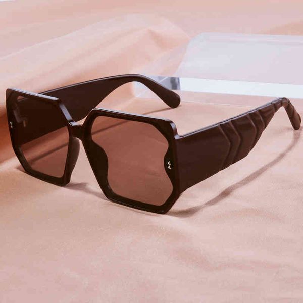 

2022 large frame square show thin concave shape, wide ee sunglass temperament, personality, fashionable women, White;black