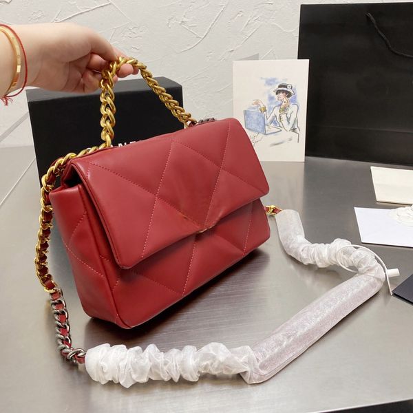 

19 bag women quilted crossbody shoulder bag with fashion genuine sheepskin