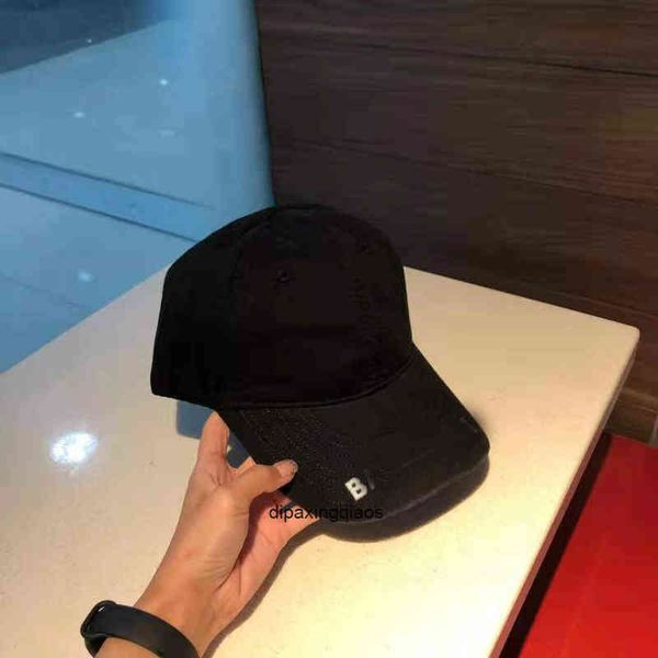 

designer ball caps paris b balencaigass letter printed new paris hat b home net red star same style ins baseball cap embroidered wash smoke, Blue;gray