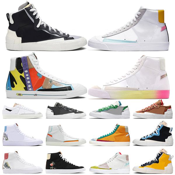 

blazer mid 77 running shoes mens women white black mosaic brown green grey pomegranate university red pine green sport sneakers trainers