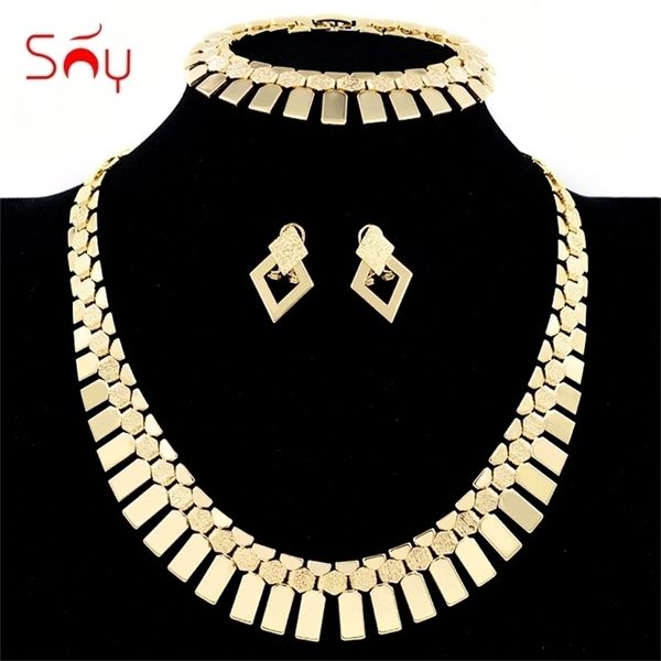 

sunny jewelry bohemia collar set fashion necklace earrings bracelet for women wedding findings 220716, Silver