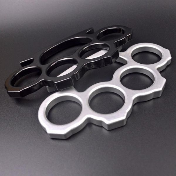 

multicolor metal brass knuckle duster four finger self defense outdoor self defense finger tiger safety portable pocket edc tool ring