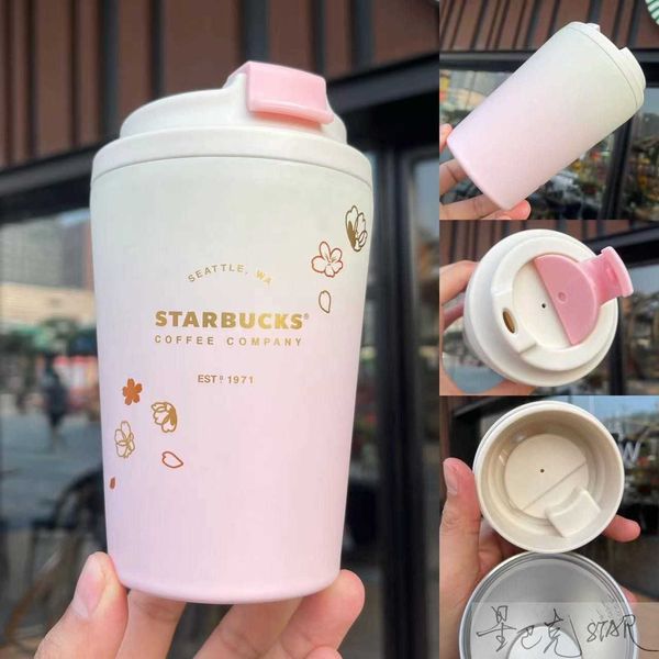 

starbucks cherry blossom cup 390ml pink stainless steel deskaccompanying coffee