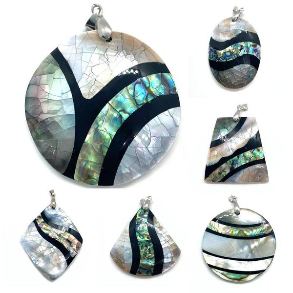 Colares pendentes Moda de casca natural costura de abalone forma de animal para jóias que produzem calça de colar DIY Acessórios da cadeia