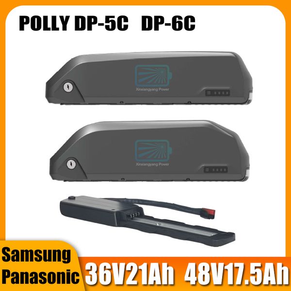

polly battery a grade 18650 cells 48 17.5ah 14ah 36v 21ah 17.5ah downtube ebike bateria pack for 1500w 1000w 750w 350w motor