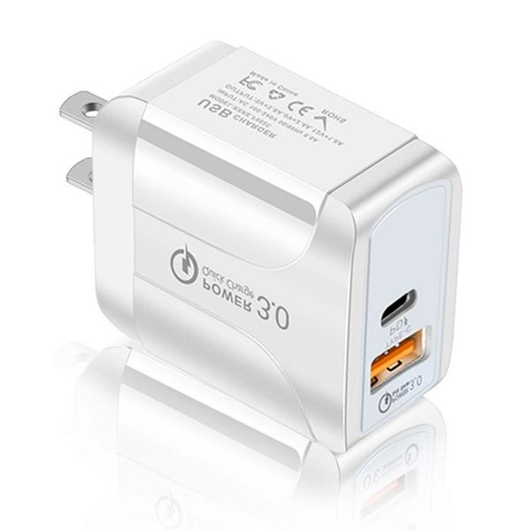 US Typ C QC3.0 USB-Handy-Wandladegerät PD25W-Adapter Schnellladung