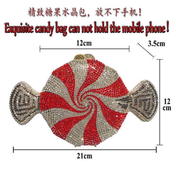 

evening bag women party diamonds painting chain clutches sweet sugar candy crystal purses wedding bridal and hadbags 20220607