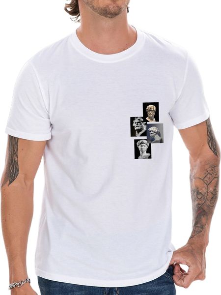 

men figure graphic tee l021#, White;black