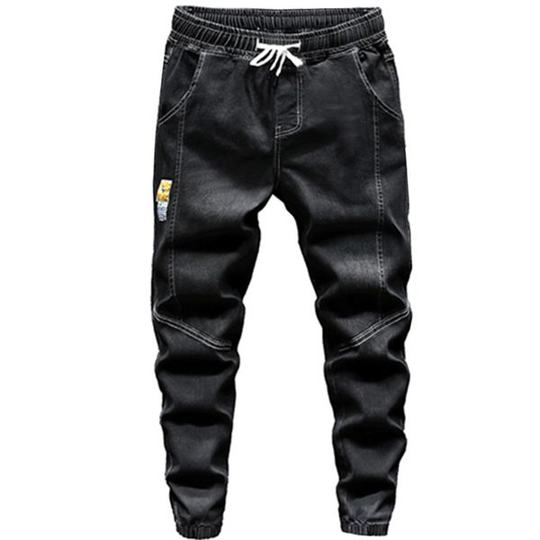 Pantaloni in denim moda uomo Marca Grandi cantieri Piedi Jeans sottili Uomo Elastico in vita Pantaloni sportivi da cowboy con coulisse Pantaloni larghi