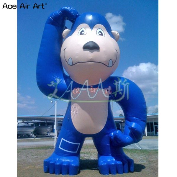 Nuovo personaggio dei cartoni animati gonfiabile dell'orangutan di stile 5mH per la decorazione di eventi di pubblicità all'aperto fatta da Ace Air Art