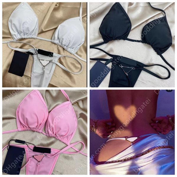 

luxury halter swim suit womens bikini wear female hollow monokini black designer bathing suit padded swimming solid bodysuit, White;black