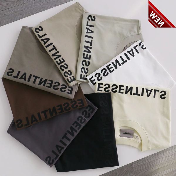 

fog multi thread essentials three-dimensional glue pressing letter short sleeve men's and women's lovers summer round neck cotton, White;black