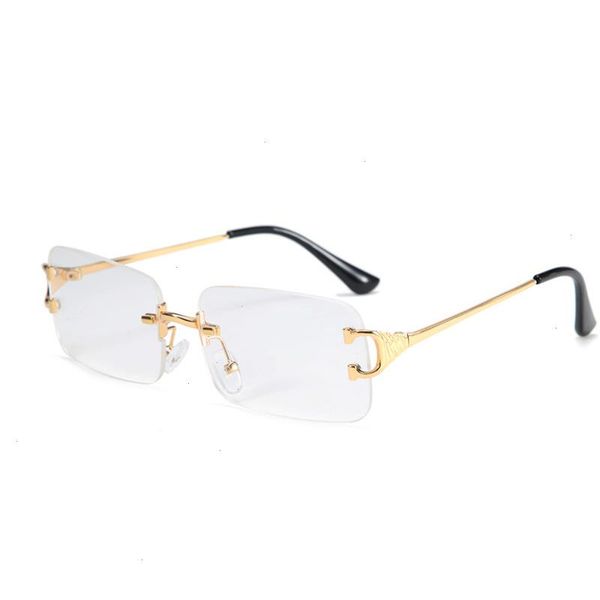 

mens sunglasses fashion super transparent frameless ocean patch diamond-shaped 17297, White;black