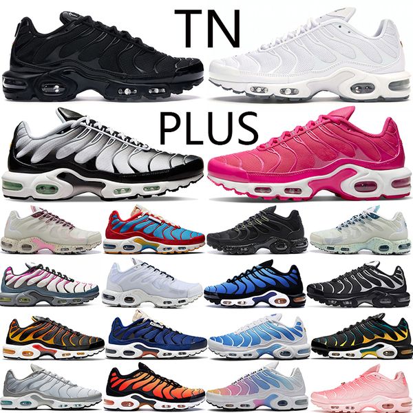 

shoes running tn plus se running shoes black white tan burgundy volt glow hyper pastel bat oreo orange pink outdoor sneakers size 36-46, White;red