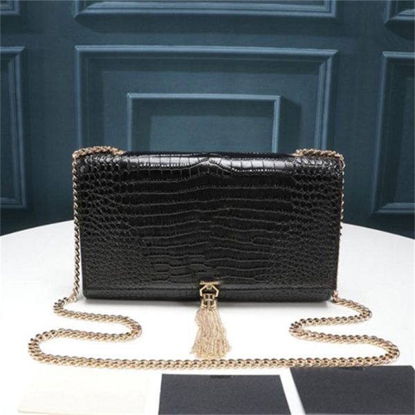 

designer shoulder bags women alligator leather chain purse