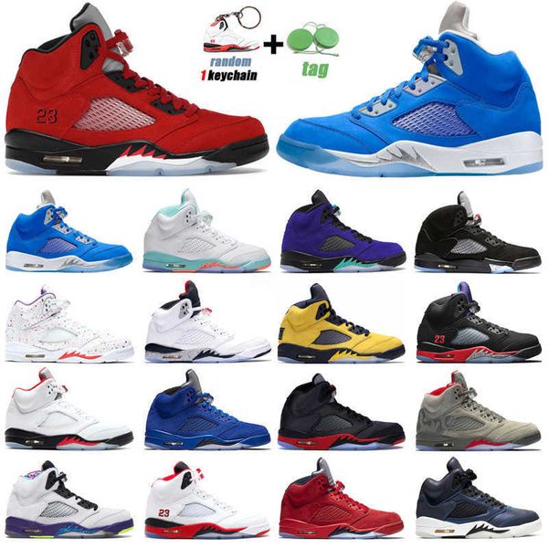 

ale 5s raging red jumpman basketball shoes 5 blue bird hyper royal og black metallic alternate grape mens trainers outdoor sports