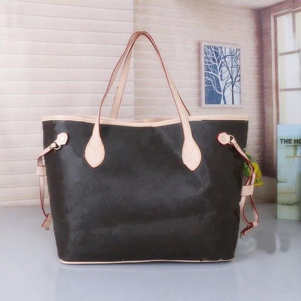 

fashion classic bags all-match genuine leather letter medium tote vintage messenger women handbags embossing shoulder bags