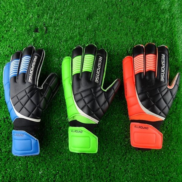 

football goalkeeper gloves quality goods movement male soccer professional206v, Black