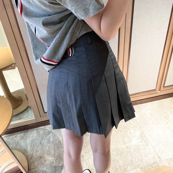 

skirts designer tb pleated skirt spring and autumn winter style high waist college west loading summer a-line slim short female 7uo2, Black