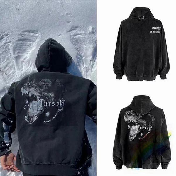 

heavy fabric hoodie men women 1 vintage graphic pullover, Black;brown