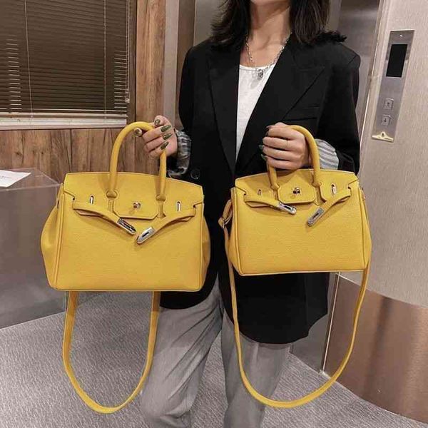 

luxury classic handbags birkinss autumn and winter women's platinum bag big 2022 european american fashion versatile single shoulder