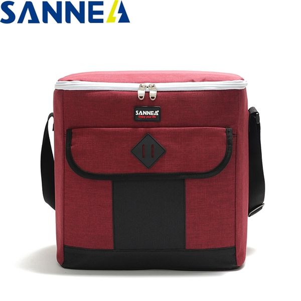 

sanne 21l large capacity plain color portable thermal coole bag for food famous brand waterproof thermal cooler insulated 220718
