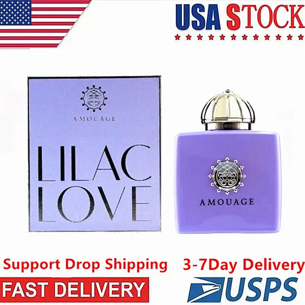 2024 Fragrância feminina AMOUAGE Perfume Rose Epic Rose Charm Heart Flower Bloom Lilac Produtos dos EUA 3-7 dias úteis Colônia Parfum Perfumes Fragrâncias para mulheres 36